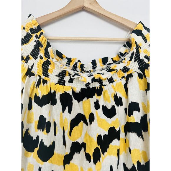 Who What Wear Linen Blend Crop Top Sz XL Off-The-Shoulder Flowy Boho - Picture 4 of 9